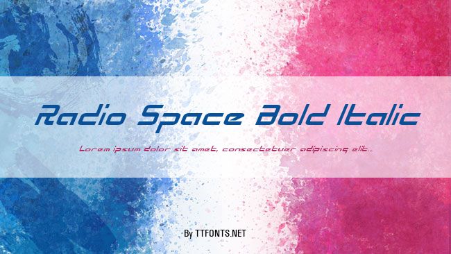 Radio Space Bold Italic example